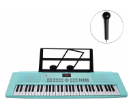 MusicMate Keyboard MM-04 KeyDeluxe Turkusowy - 1588174 - zdjęcie 1